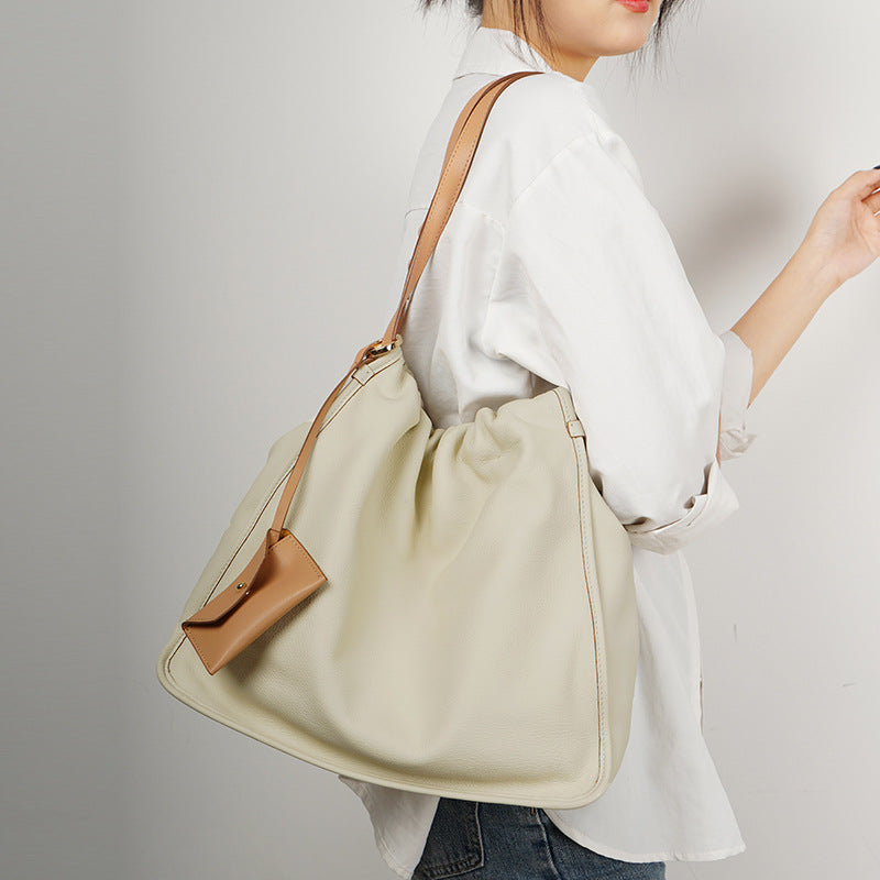 Summer Cowhide Female Light Luxury Minority Shoulder Bags