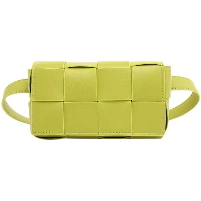 Women's Cowhide Chain Woven Pillow Mini Shoulder Bags