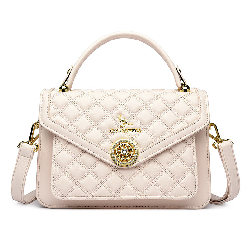 Women's Lucky Discussion Wide Strap Daily Rhombus Shoulder Bags