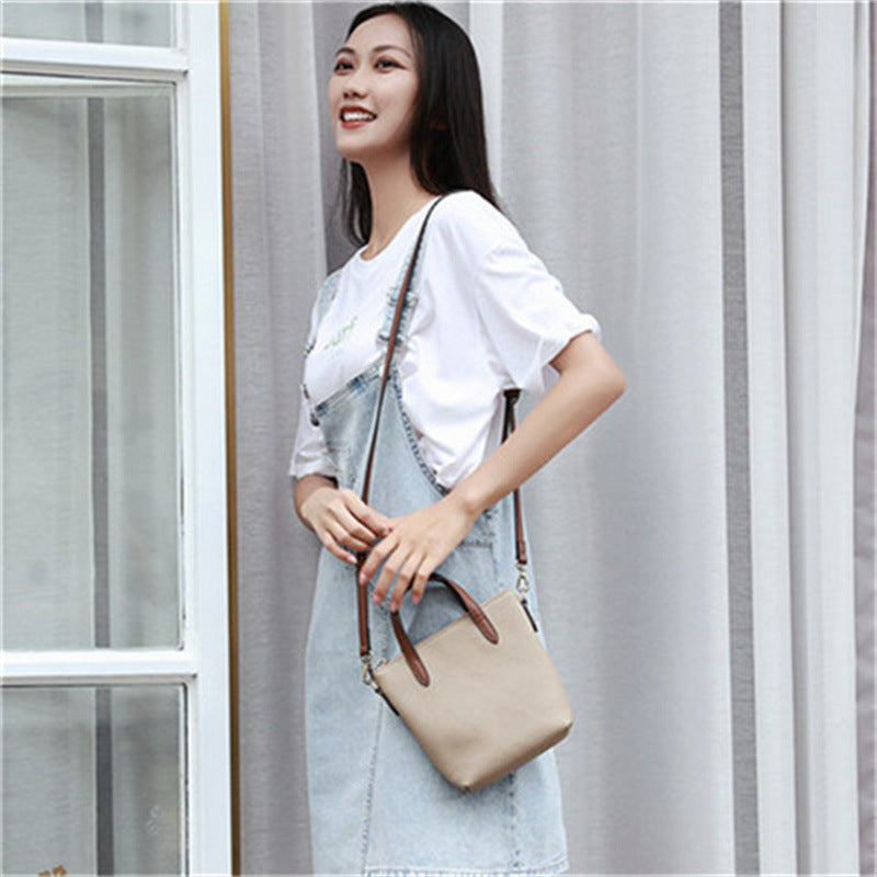 Women's First Layer Cowhide Portable Soft Leather Crossbody Bags
