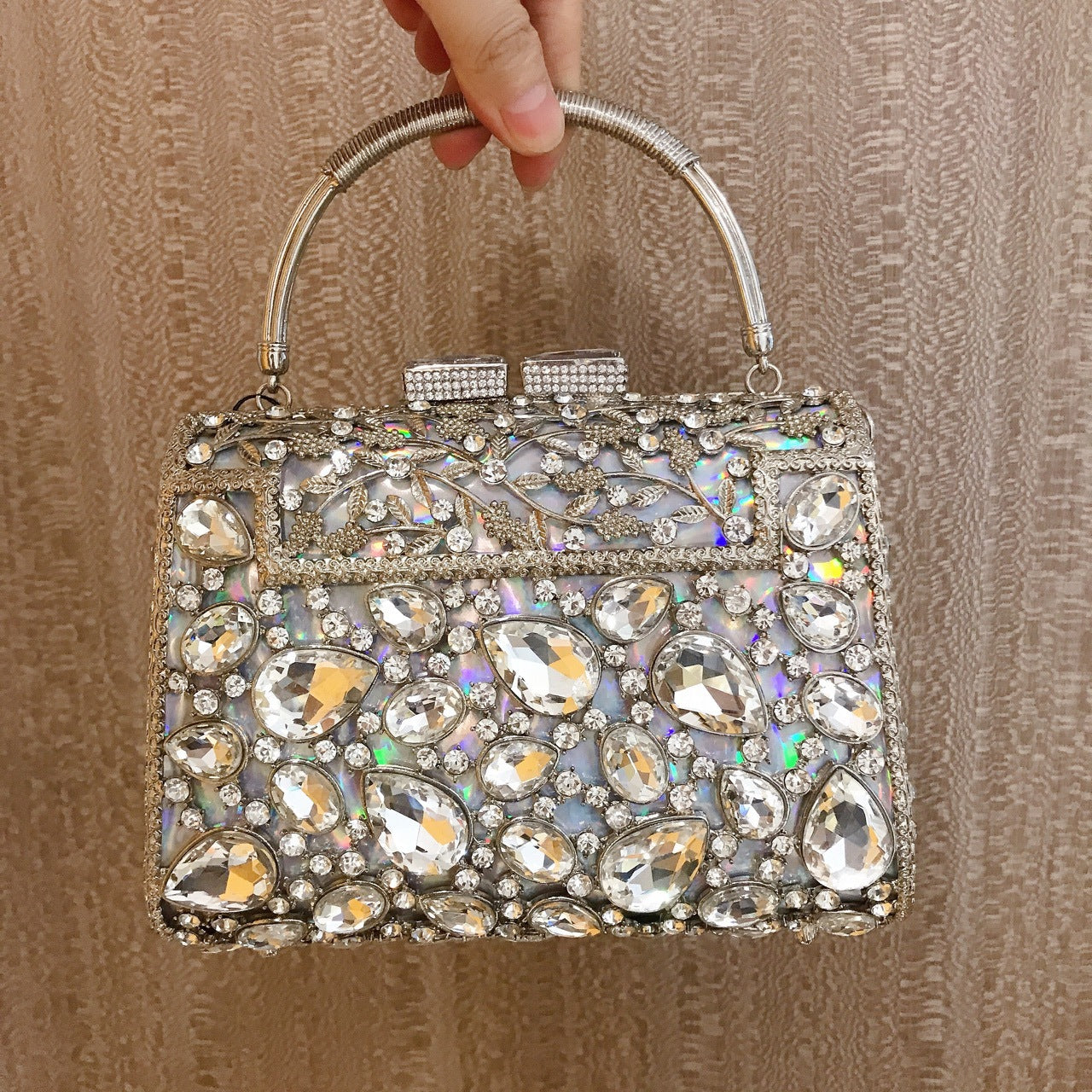 Banquet Party Metal Clutch Inlaid With Evening Bags