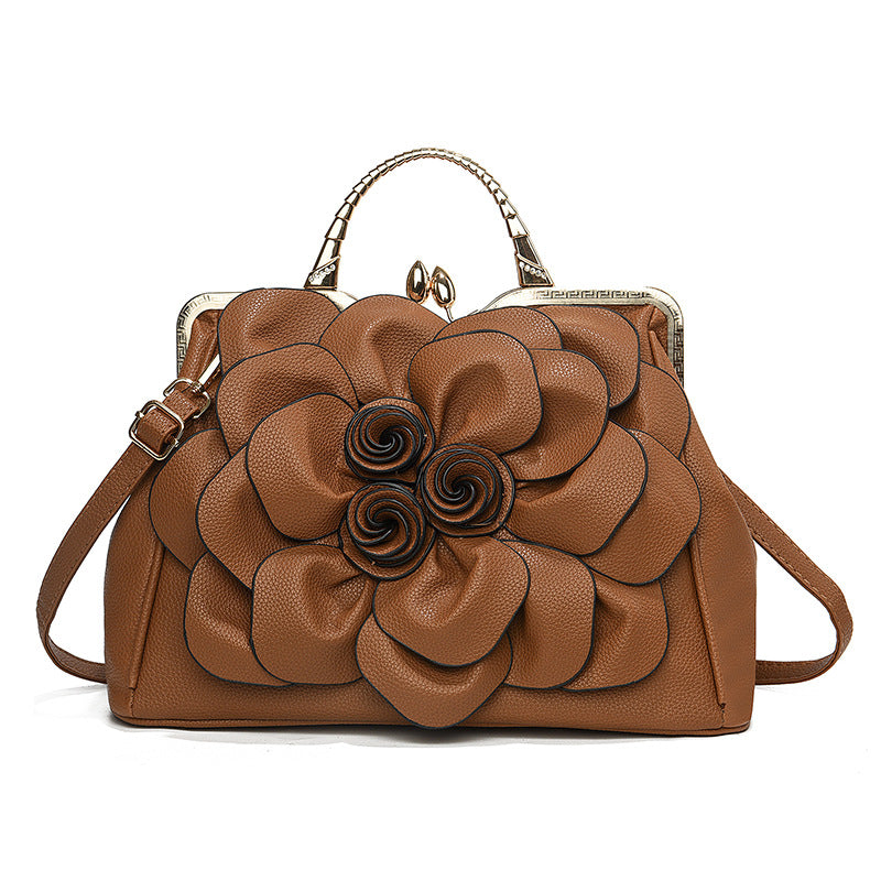 Women's Fashion Flower Bridal Wedding Elegant Large Shoulder Bags