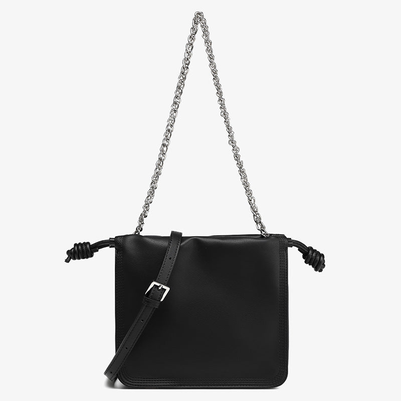 Women's High-grade Pleated Leather Cow Fashion Versatile Shoulder Bags