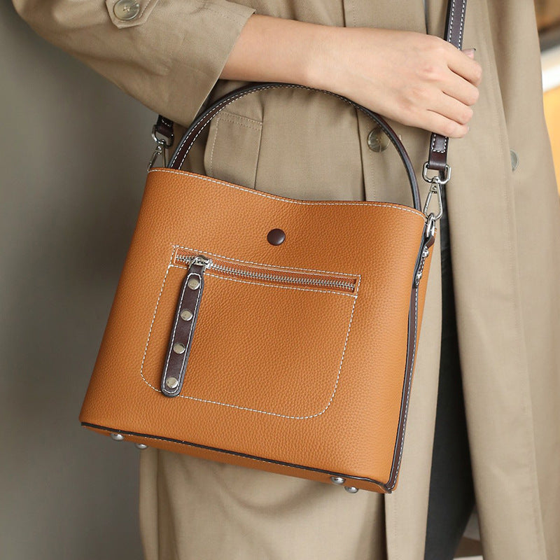 Women's Genuine Leather Large Capacity Portable Advanced Crossbody Bags