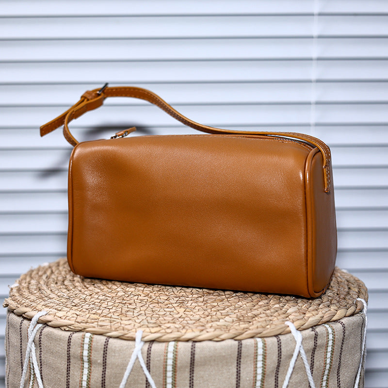 Sheepskin Leather Pencil Box Pen Suede Bags