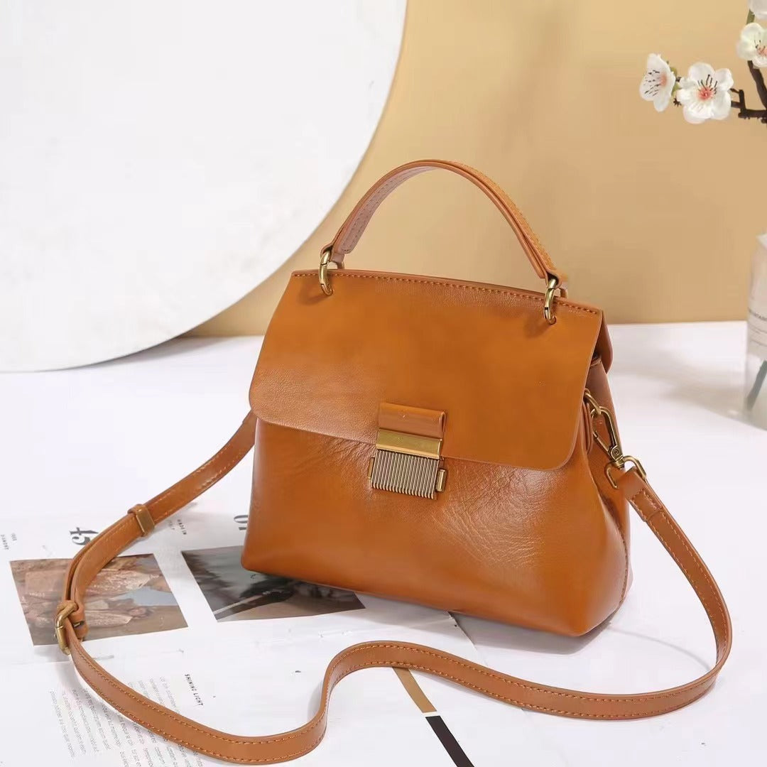 Women's Fashion Genuine Leather Plant Practical Crossbody Bags