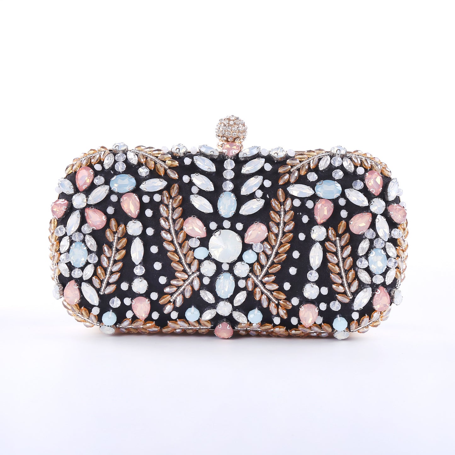 Women's Rhinestone Handmade Beaded Three-dimensional Chain Commuter Evening Bags