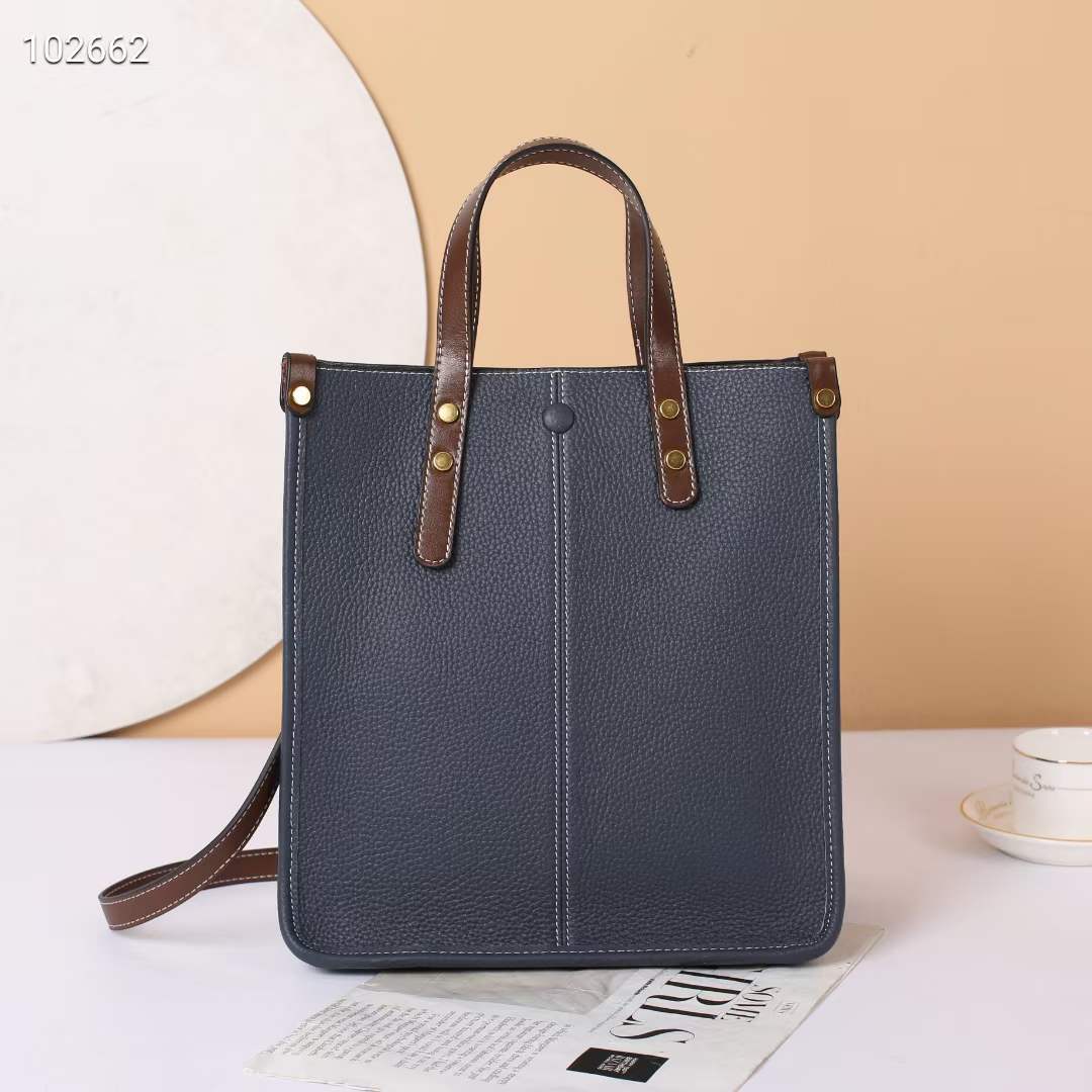 Women's Paper Genuine Leather Large Capacity Temperament Handbags