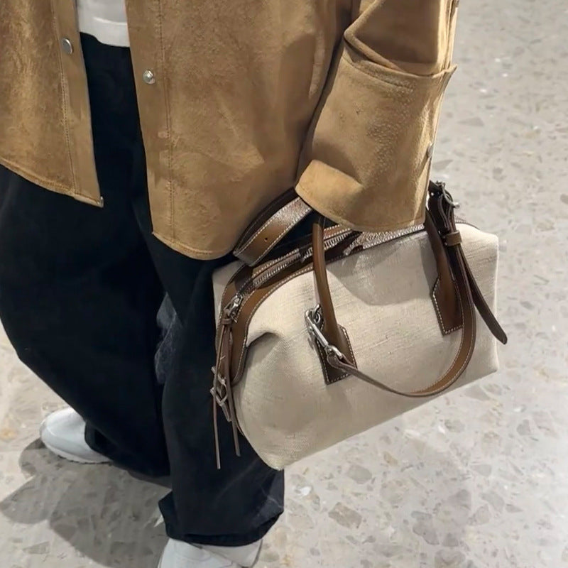 Women's High-grade Light Luxury Linen Contrast Color Bags
