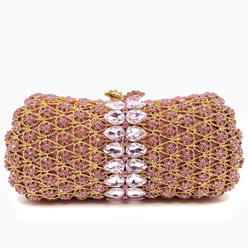 Women's Hollow Jeweled Dinner Banquet Rhinestone Clutch Evening Bags