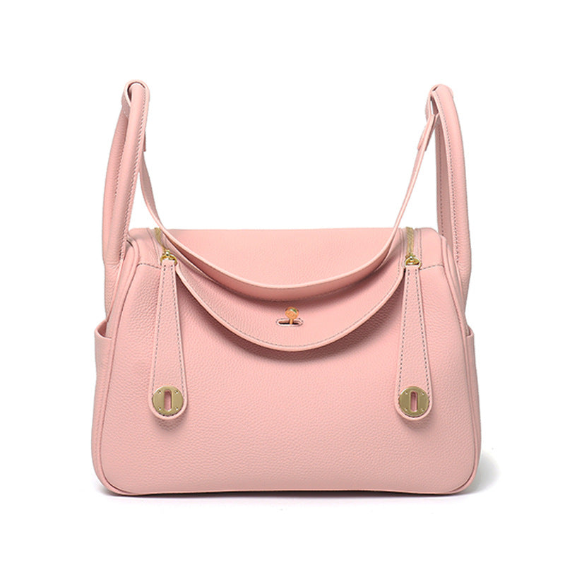 Layer Cowhide Lychee Pattern Lindy Doctor Genuine Leather Crossbody Bags