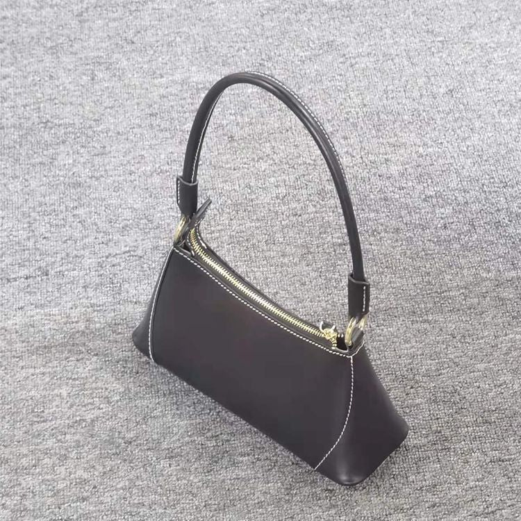 Women's First Layer Cowhide Business Underarm Foreskin Fashion French Stick Crossbody Bags