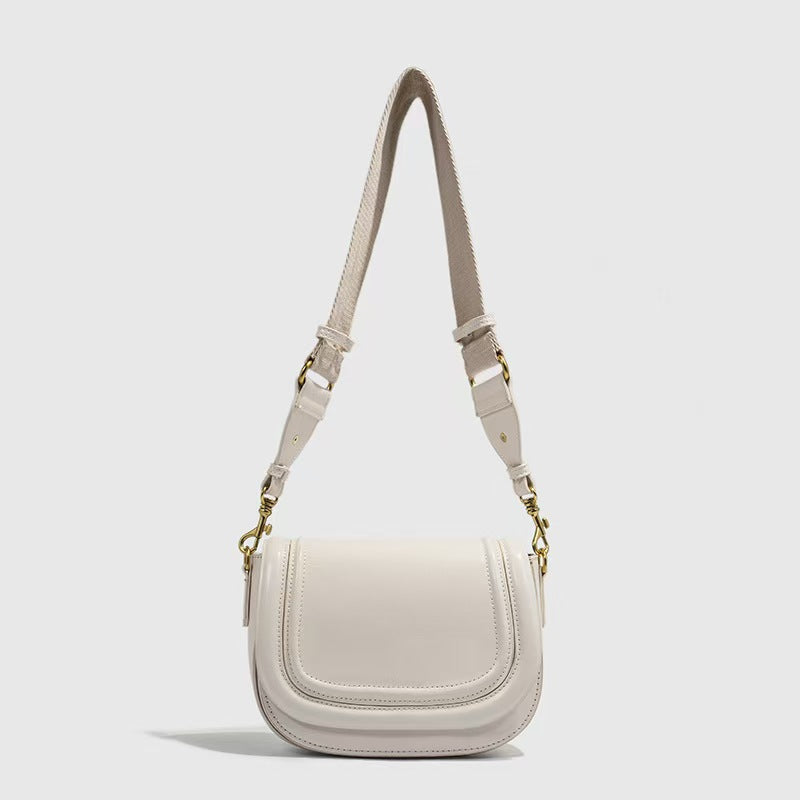 Women's Home Saddle Fashion Broadband Contrast Color Crossbody Bags