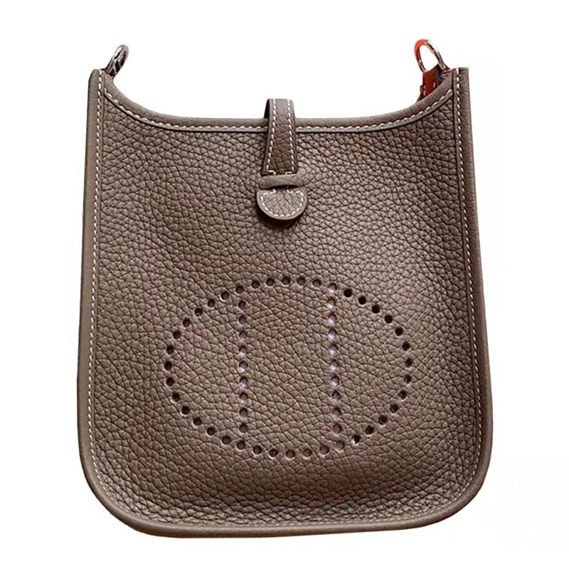 Women's Mobile Home First Layer Cowhide Lychee Crossbody Bags