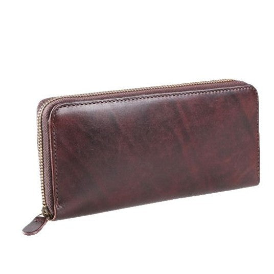 Style Handmade Brushed Zipper First Layer Men's Wallets