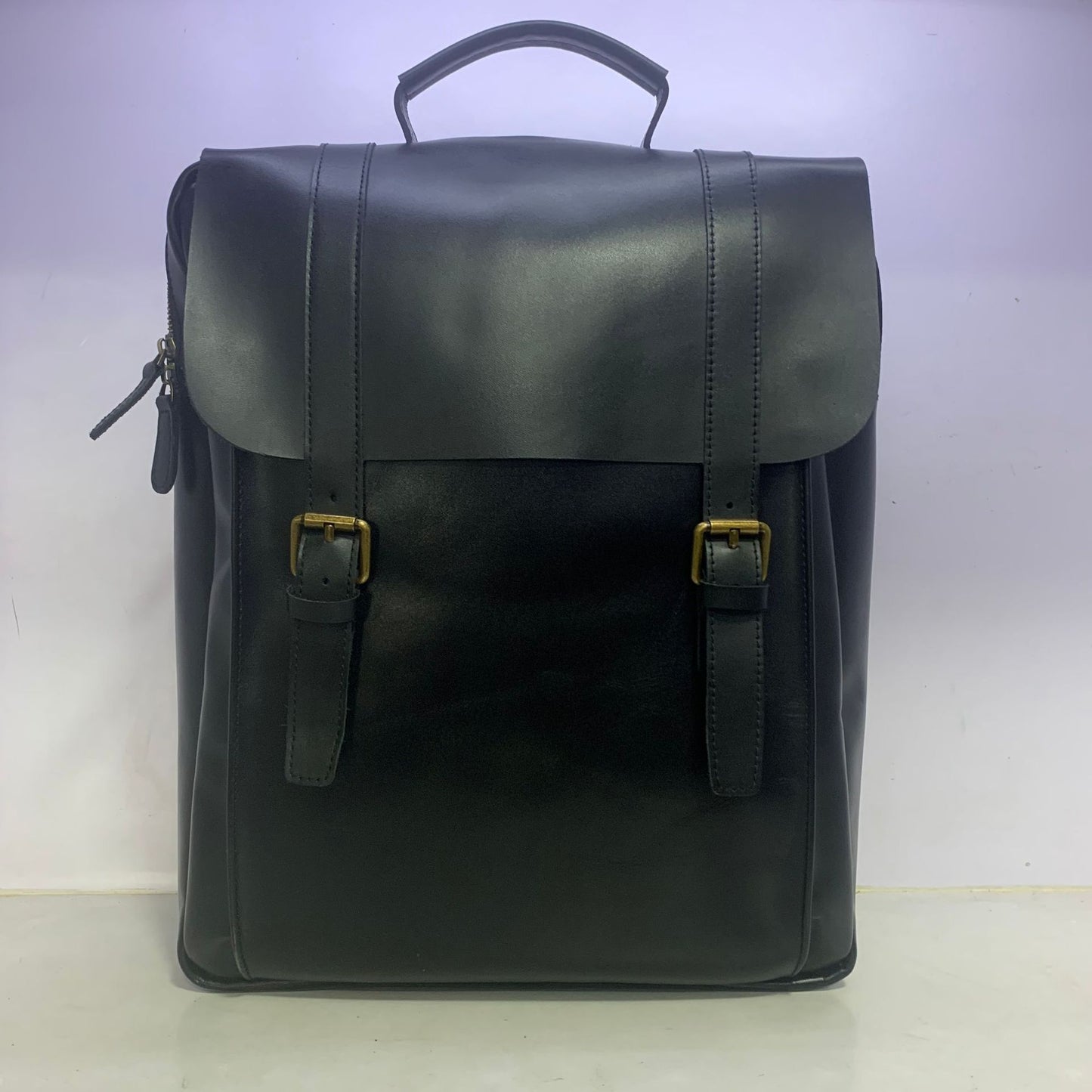 Men's Leather First Layer Cowhide Business Computer Backpacks