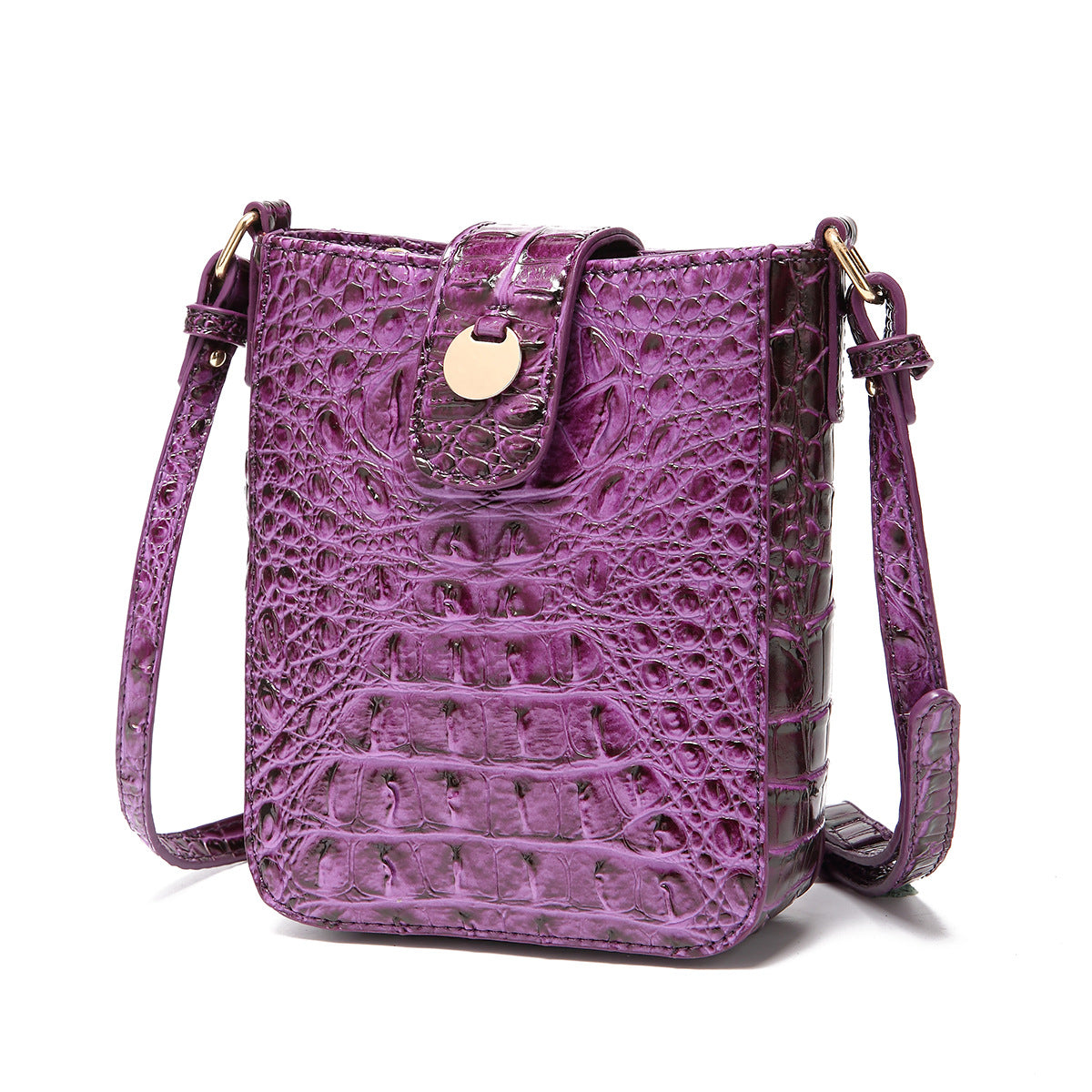 Vintage Cell Clutch Brahmin Crocodile Pattern Crossbody Bags