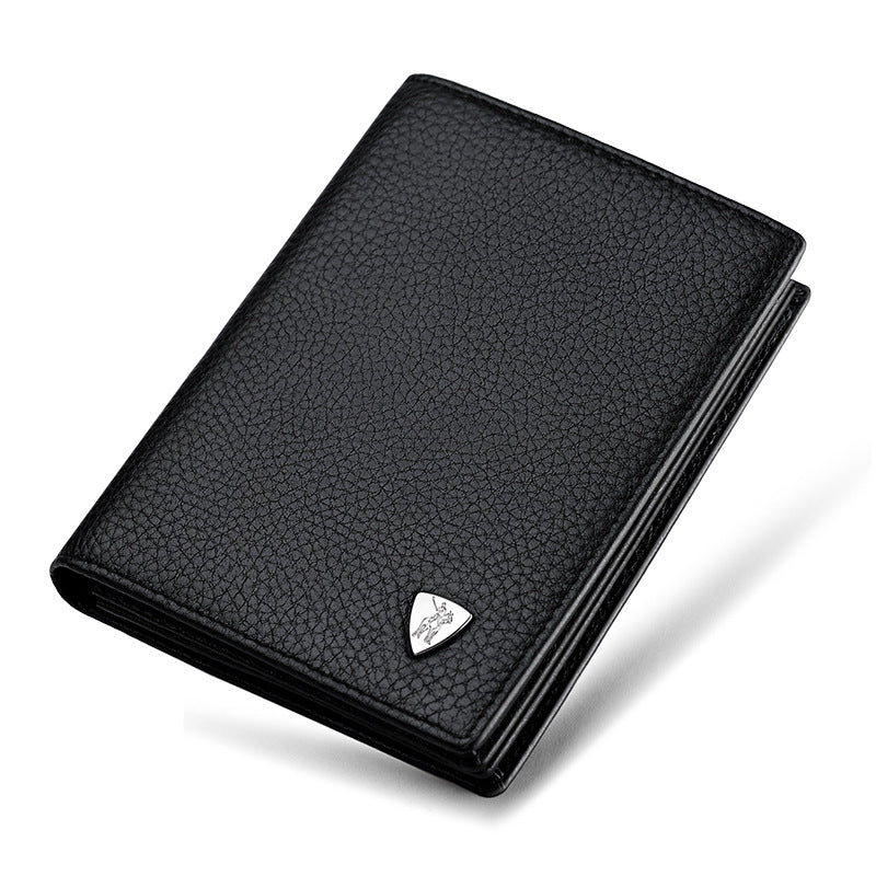 Men's Paul Cowhide Cow Leather Trendy Short Men's Wallets