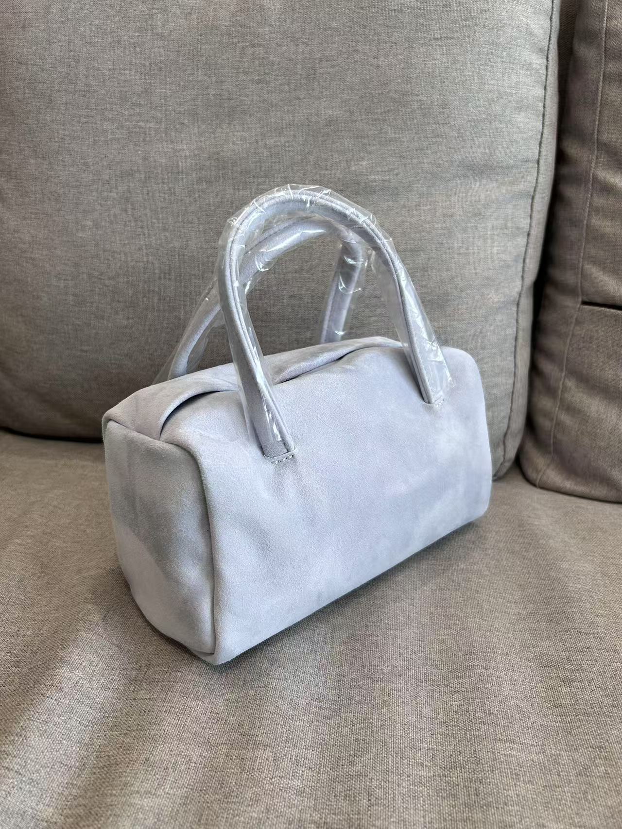 Women's Orange Cute Plant Sheepskin Frosted Toast Handbags
