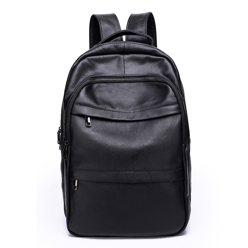 Men's Korean Fashion Genuine Leather Crocodile Pattern Backpacks