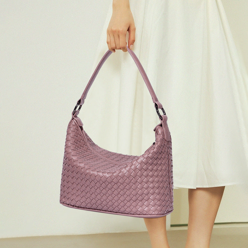 Women's Fashion Woven Portable Large Capacity Underarm Shoulder Bags