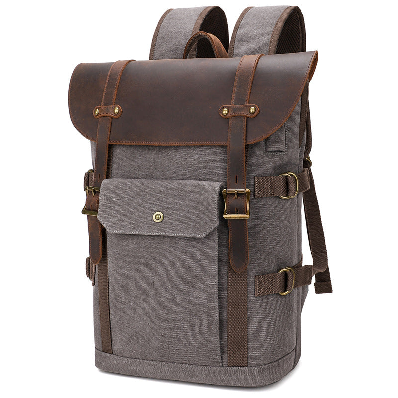 Men's Master Canvas Fashion Computer Retro Crazy Backpacks