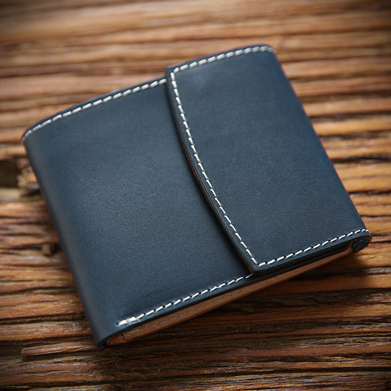 Men's Retro Short Genuine Leather First Layer Men's Wallets