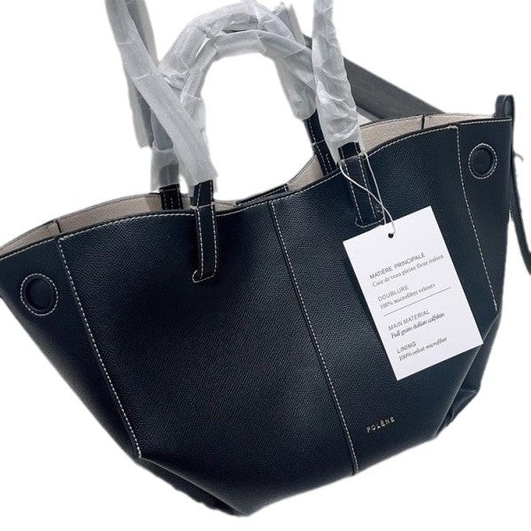 Wings Style Lychee Pattern Cowhide Large Shoulder Bags