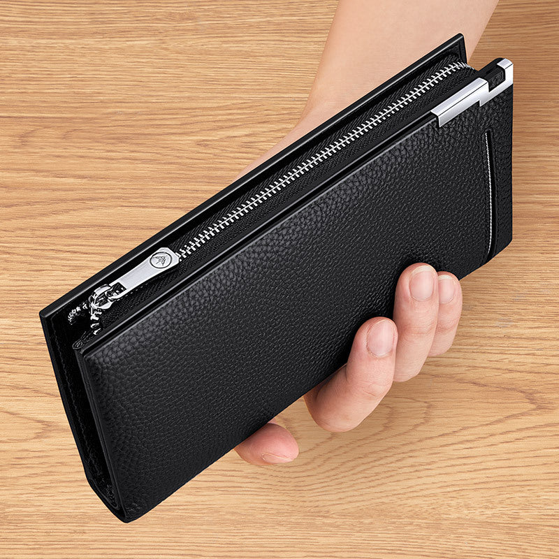 Men's Genuine Leather Multiple Slots Large Capacity Men's Wallets