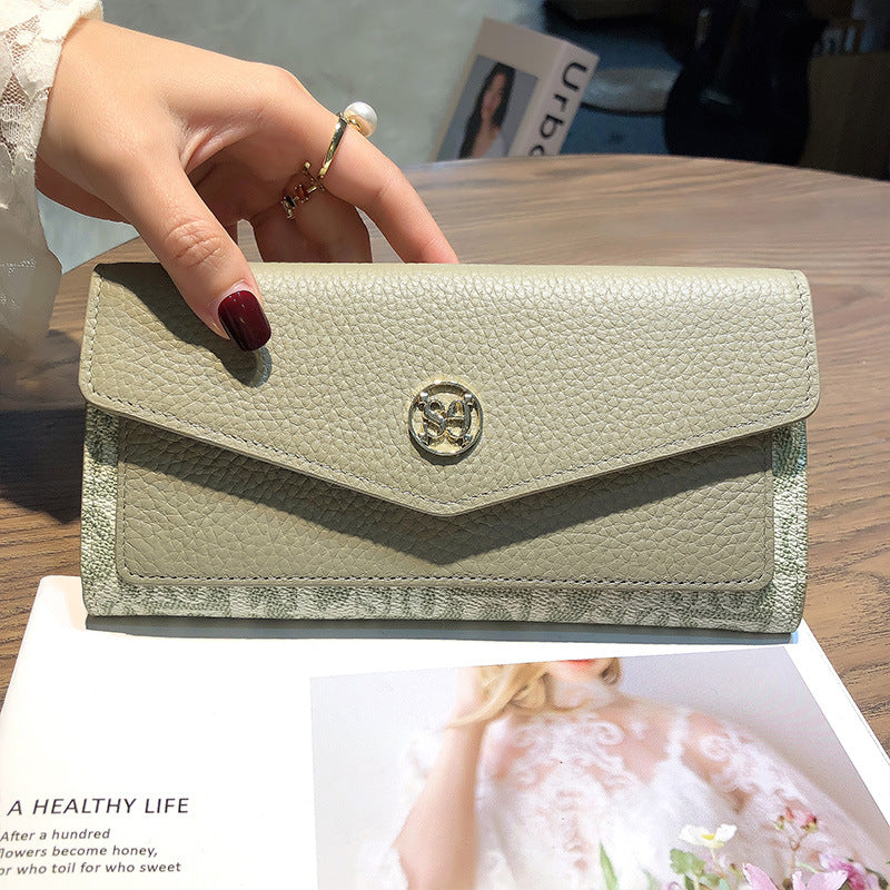 Women's Fashion Long Two Fold Leather Ladies Wallets