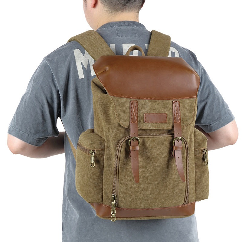 Men's Flying Vintage Computer Canvas Female College Backpacks