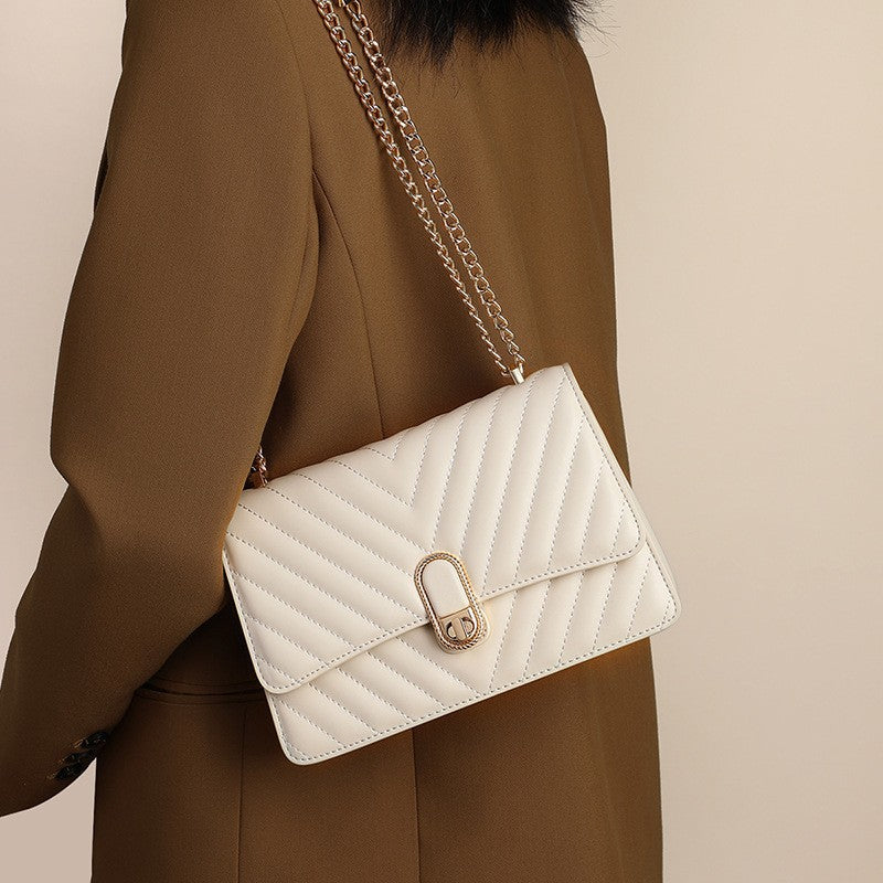 Women's Chain Light Luxury Minority Genuine Leather Crossbody Bags