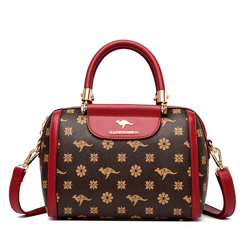 Women's Charming Fashion Printed Female Boston Handbags