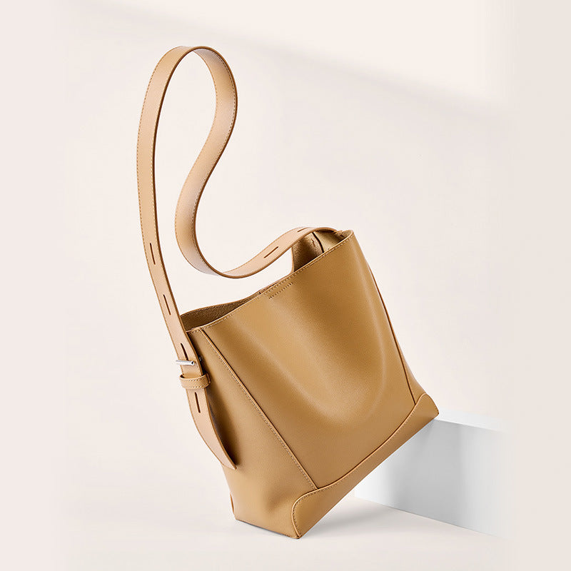 Women's Selection Of Niche High-grade Genuine Leather Cowhide Shoulder Bags