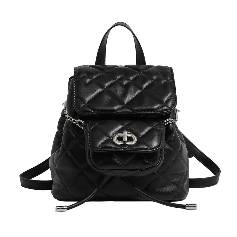 Classic Style Rhombus Design Retro Simple Female Summer Backpacks