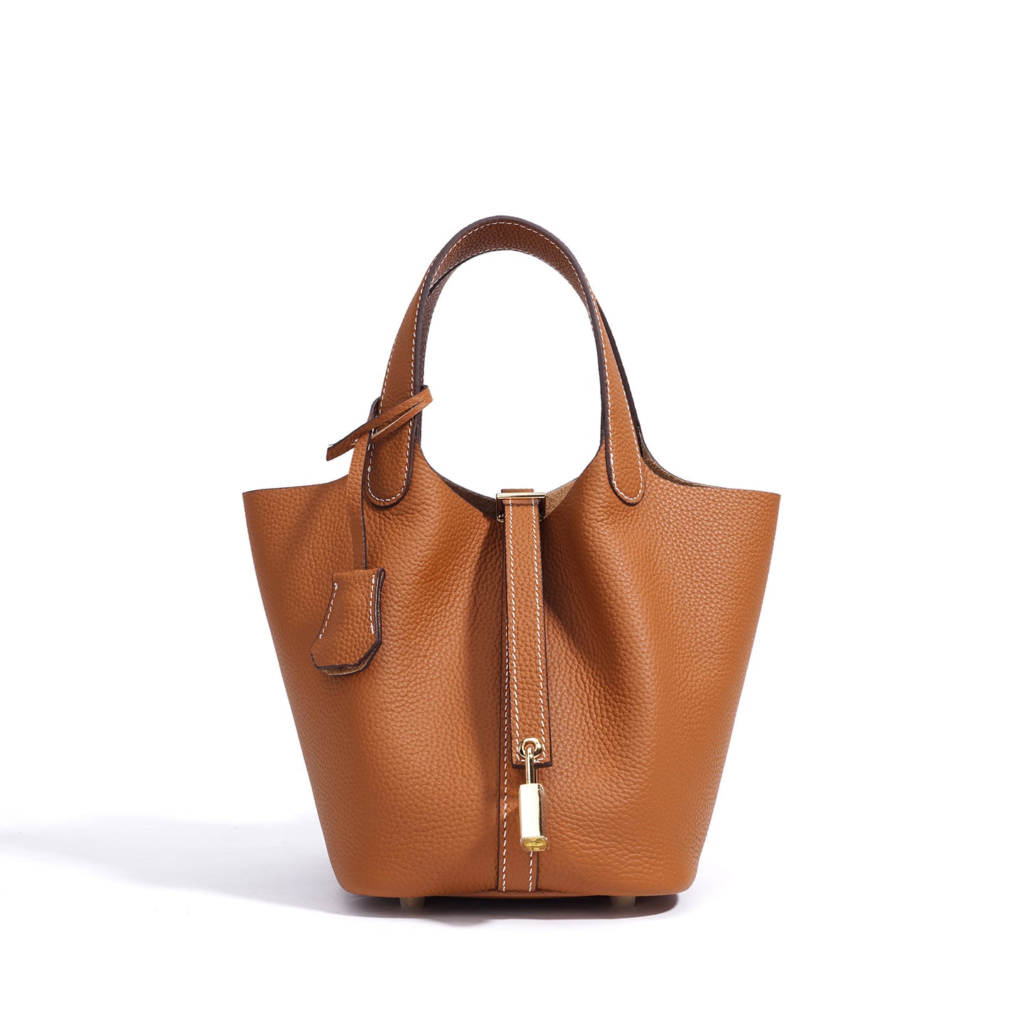 Design Vegetable Basket Layer Cowhide Leather Portable Fashion Handbags