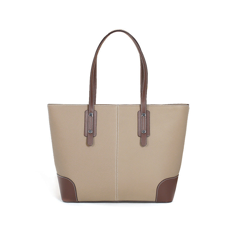 Women's Senior Large Capacity Totes Female Genuine Leather First Shoulder Bags