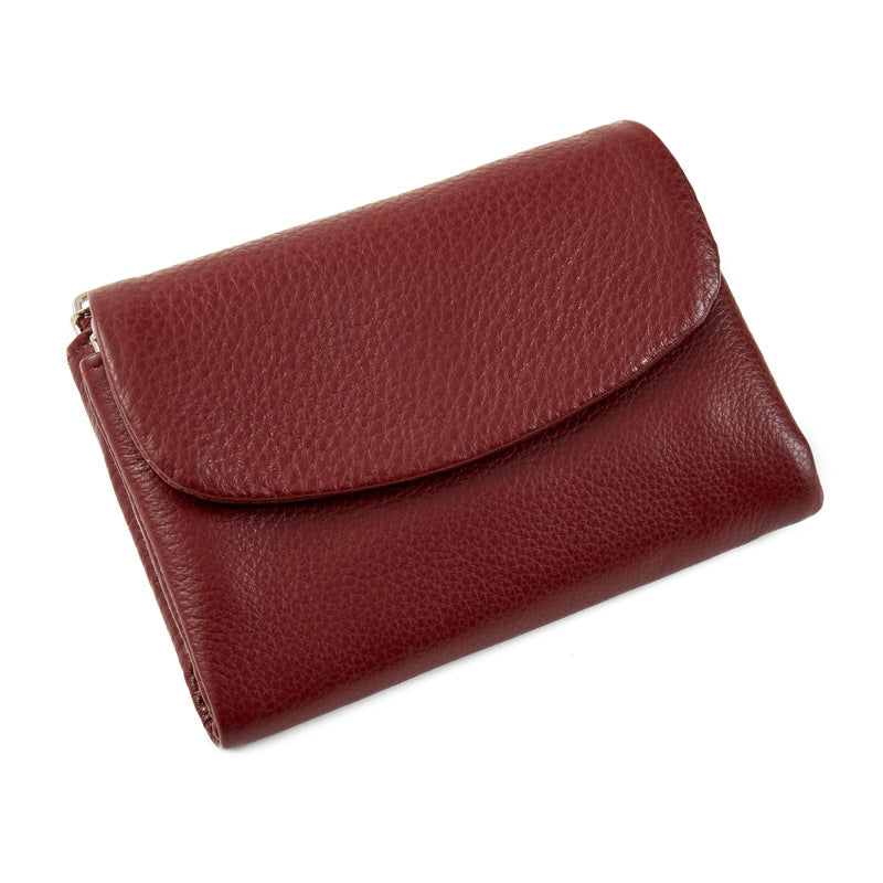 Women's First Layer Cowhide Fashion Natural Fall Portable Ladies Wallets