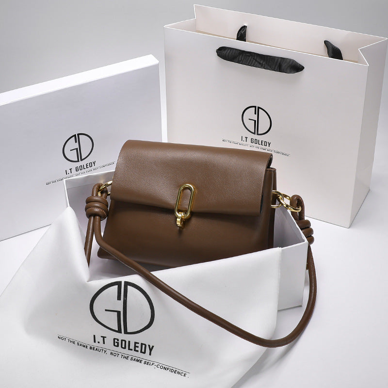 Women's Genuine Leather Niche Fashion Underarm Shoulder Bags