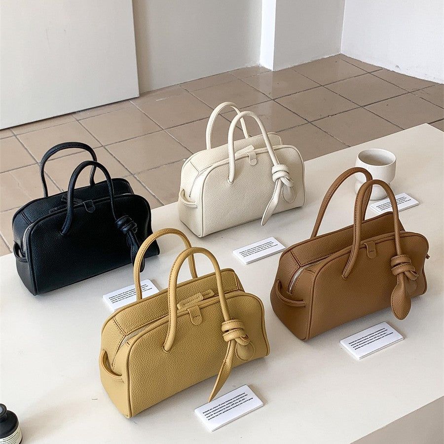 Women's Capacity Matte Leather Commuter Hand Niche Handbags