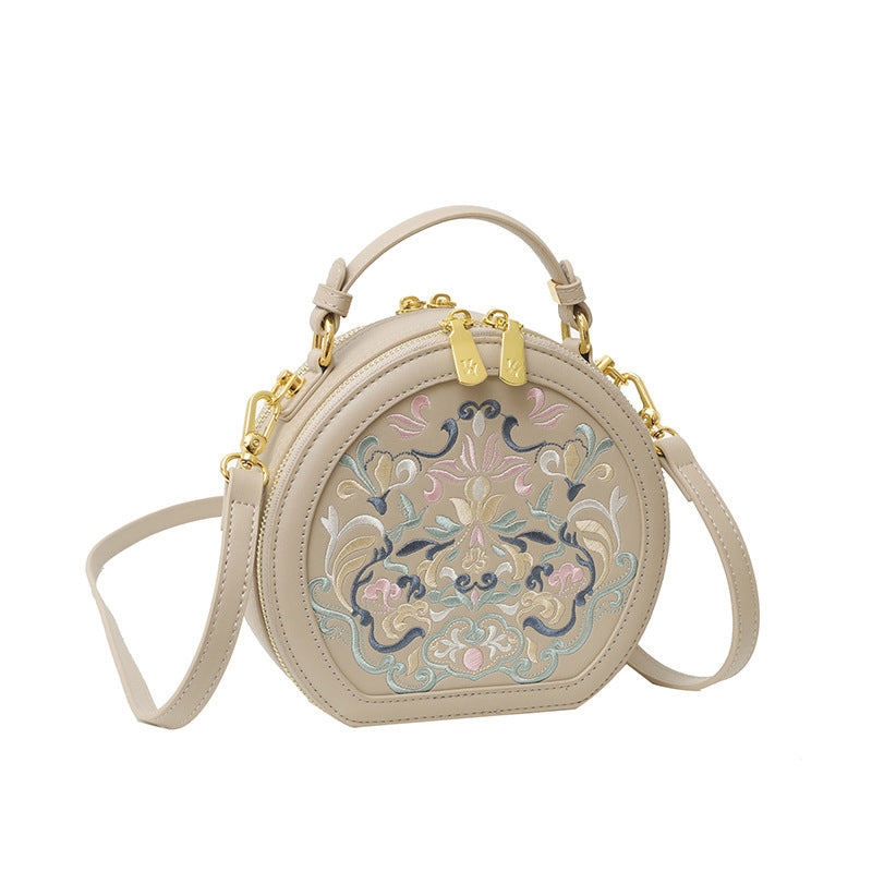 Chinese Style Embroidery Round Versatile Fashion Crossbody Bags