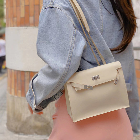 Women's Wax Line Kelly Dancing Leather Hand Shoulder Bags