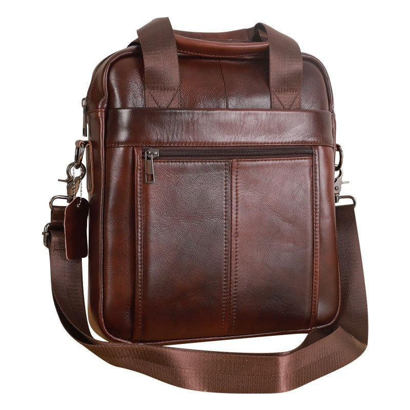 Men's Genuine Leather Handmade First Layer Cowhide Men's Handbags