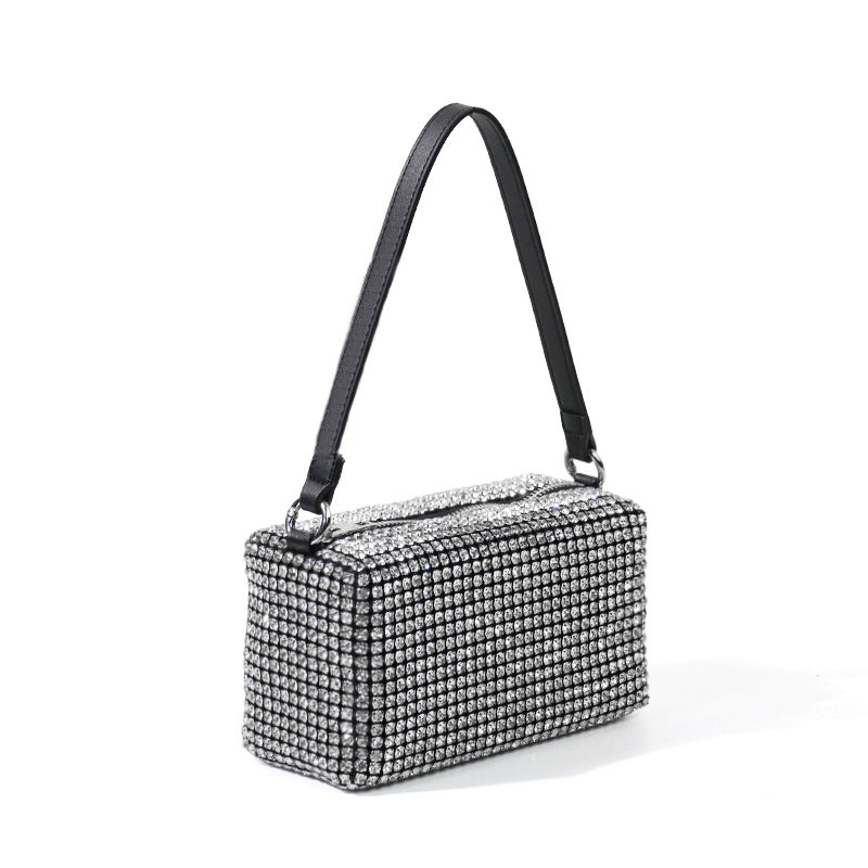 King Rhinestone Fashion Crystal Underarm Portable Handbags