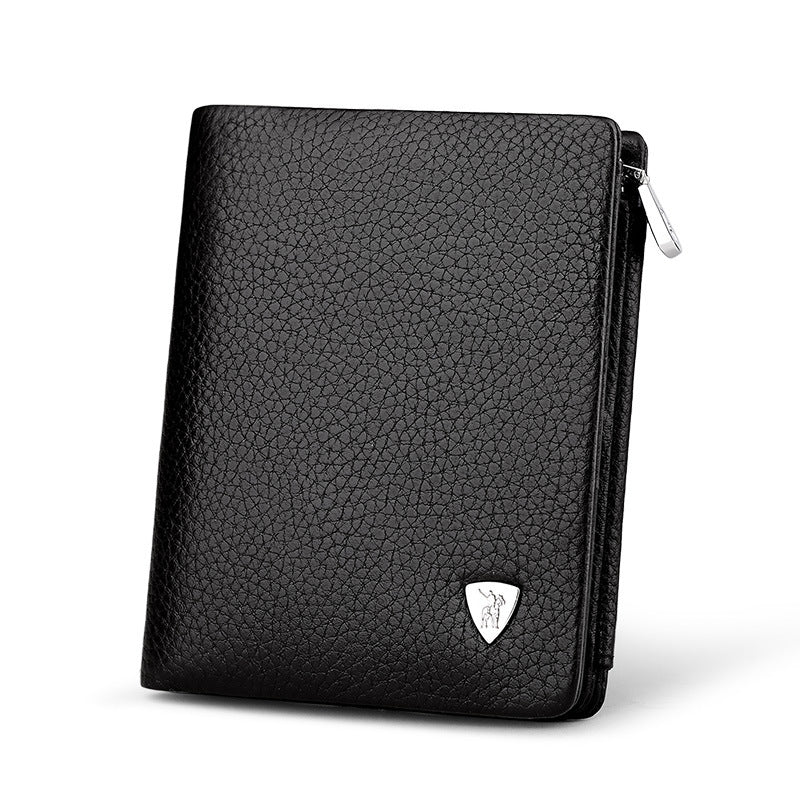 Men's Paul First Layer Cowhide Zipper Hasp Men's Wallets