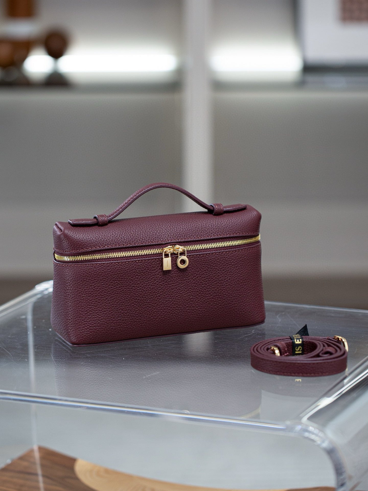 Women's High-grade First Layer Cowhide Lunch Box Bags