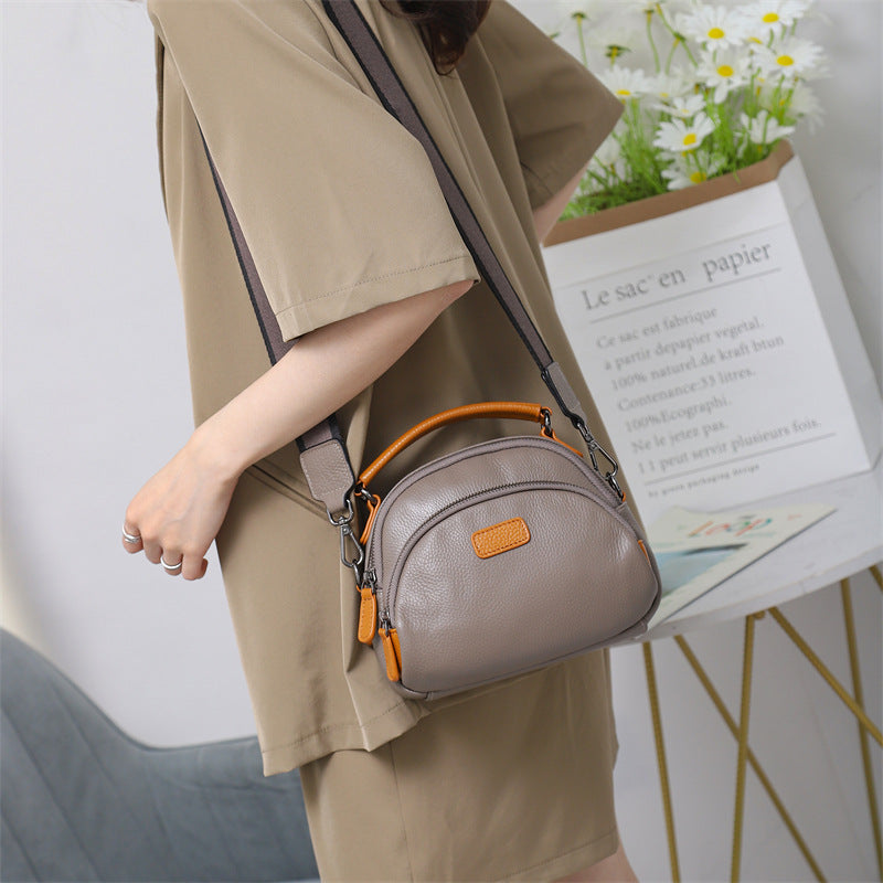 Women's Genuine Leather First Layer Cattlehide Fashion Portable Large Capacity Bags