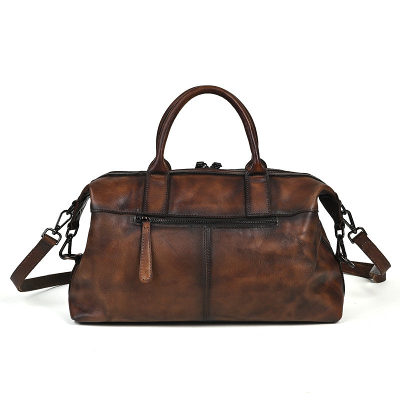 Unisex Leather Vegetable Tanned Handmade Leisure Men's Handbags