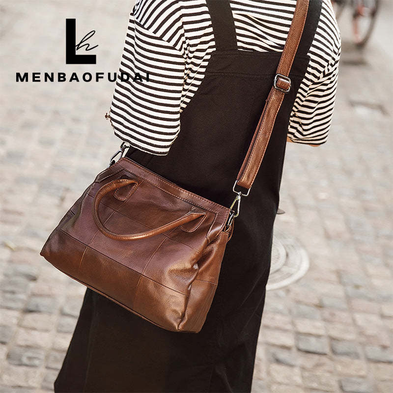 Pretty Women's First Layer Cowhide One Handbags
