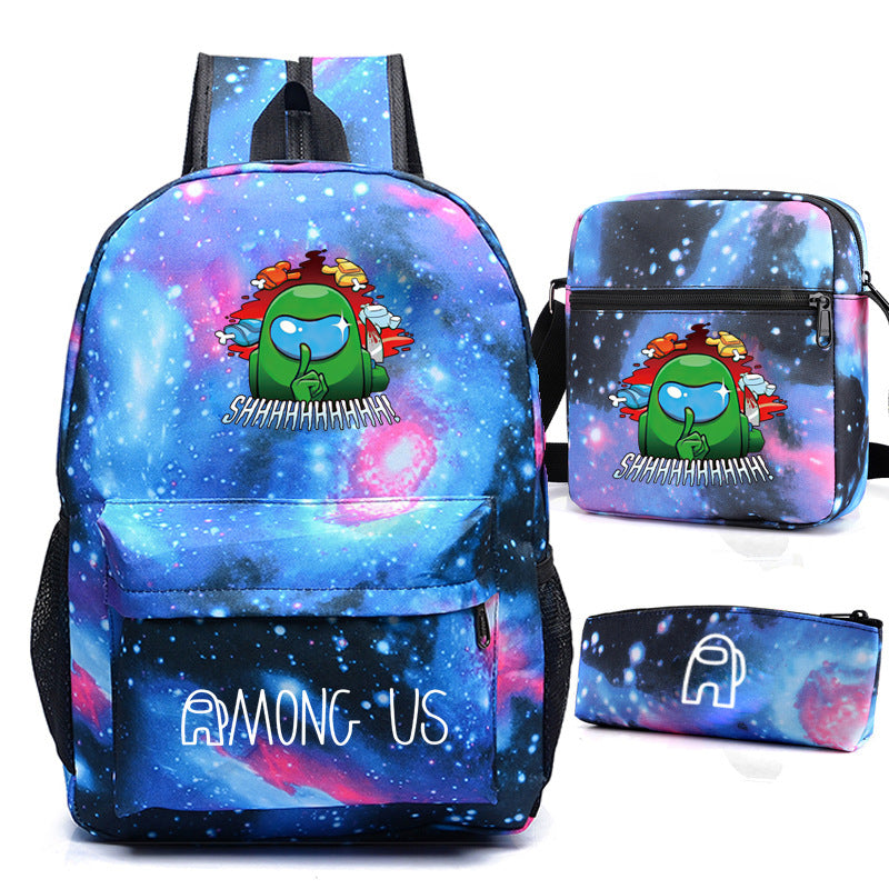 Game Among Space Killing Pencil Three-piece Backpacks